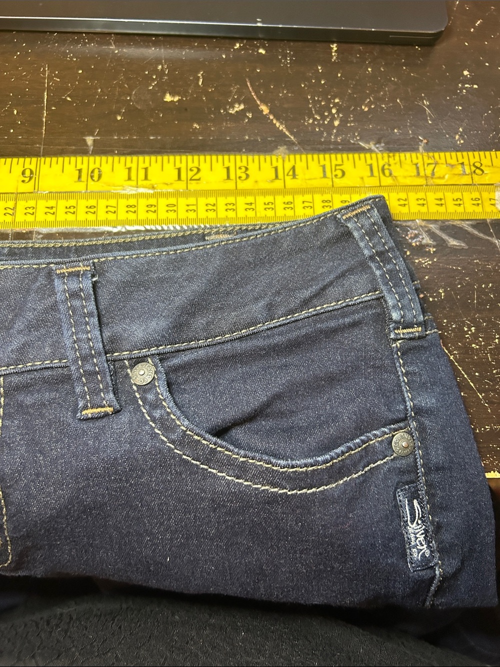 Silver Jeans Suki Slim Boot Womens 32 Dark Wash Stretch Denim Bootcut Jeans - Picture 8 of 10